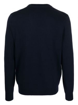 Haftowany sweter z okrągłym dekoltem Sun 68 niebieski