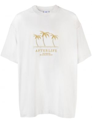 T-shirt mit stickerei Vetements weiß