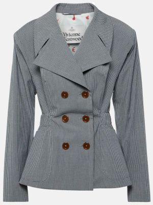 Veste en coton à carreaux Vivienne Westwood bleu