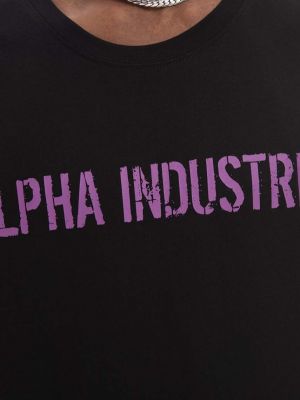 Bombažna majica Alpha Industries modra