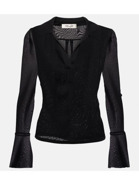 Top de malla Diane Von Furstenberg negro