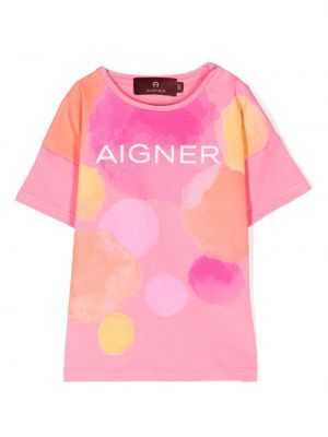 T-shirt för tjejer Aigner Kids rosa