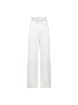 Szerokie spodnie Alberta Ferretti białe