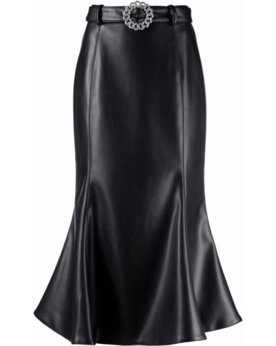 Falda de tubo de cintura alta péplum Giuseppe Di Morabito negro