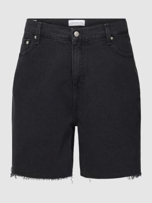 Szorty jeansowe Calvin Klein Jeans Plus czarne