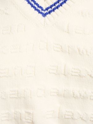 Pruhovaná bavlnená vesta s výstrihom do v Alexander Wang červená