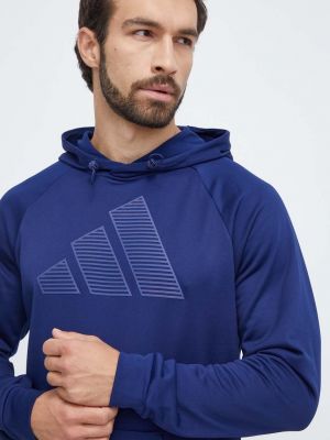 Hoodie s kapuljačom Adidas Performance plava