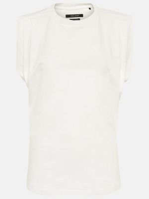 Camiseta de algodón de punto Isabel Marant blanco