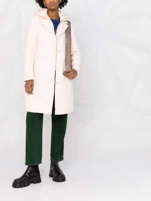 Kabát na zip Woolrich bílý
