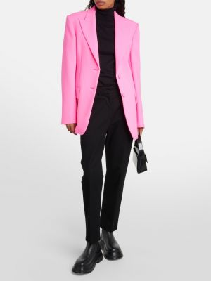 Шерстяной пиджак Sportmax розовый