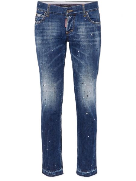 Jeans skinny taille haute Dsquared2 bleu
