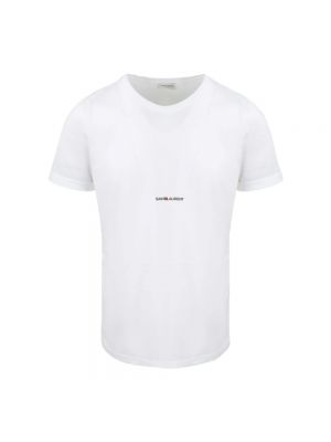 Koszulka z nadrukiem Saint Laurent biała