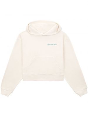 Hoodie con stampa Sporty & Rich bianco