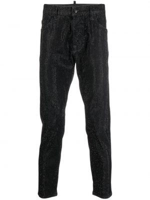 Skinny fit-jeans Dsquared2 svart