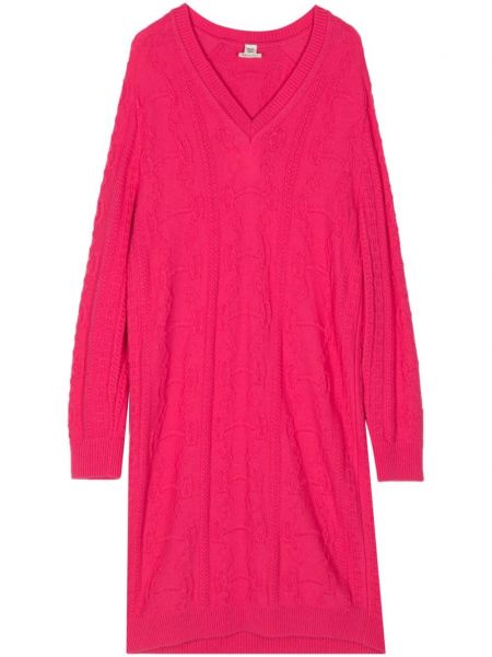 Robe en laine en cachemire Hermès Pre-owned rose
