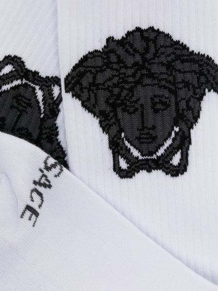 Chaussettes à imprimé Versace blanc