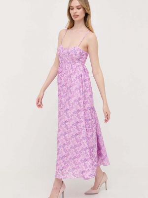 Sukienka długa Bardot fioletowa