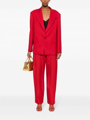 Plisseeritud triibuline püksid Erika Cavallini punane