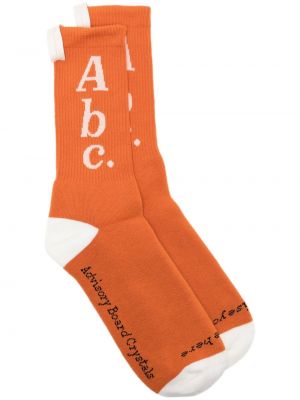 Памучни чорапи с кристали Advisory Board Crystals оранжево