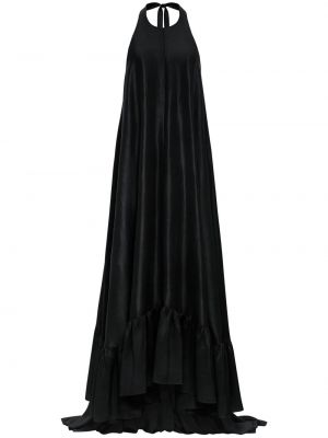 Hodvábne koktejlkové šaty Azeeza čierna
