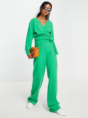 Широкие брюки Asos зеленые