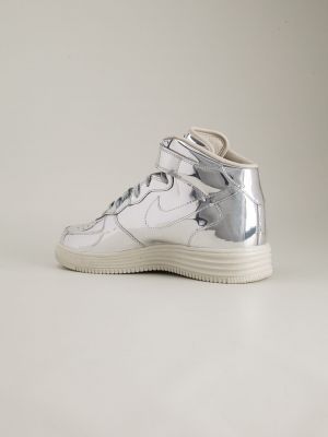 Sneakersy Nike Air Force 1 Srebrne