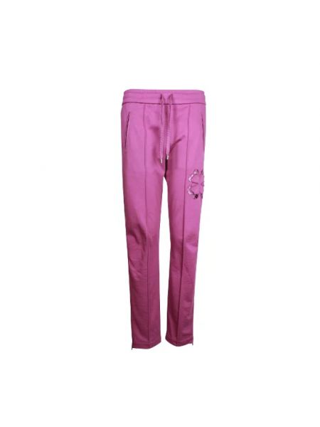 Spodnie bawełniane Chanel Vintage fioletowe