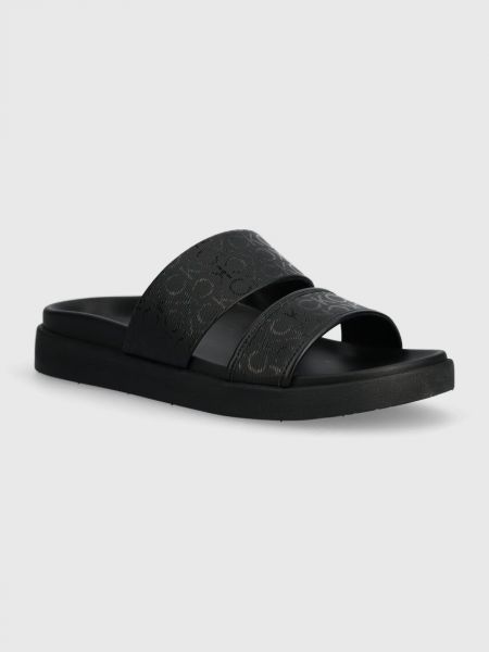 Pantofle bez podpatku Calvin Klein černé