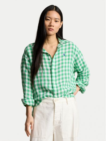 Košulja bootcut Polo Ralph Lauren zelena