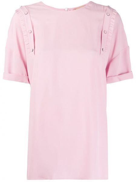 Camiseta con volantes Nº21 rosa