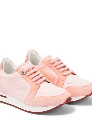 Sneakers i mocka för tjejer Loro Piana Kids rosa