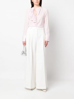 Jedwabna bluzka Victoria Beckham różowa
