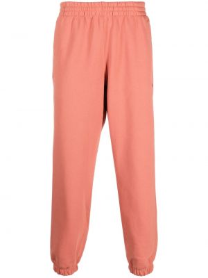 Pantalon de joggings brodé brodé en coton Adidas orange