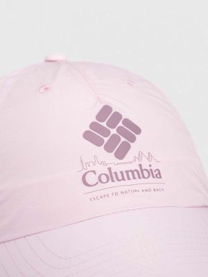 Czapka z daszkiem z nadrukiem Columbia różowa