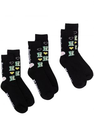 Pletené ponožky Natasha Zinko černé
