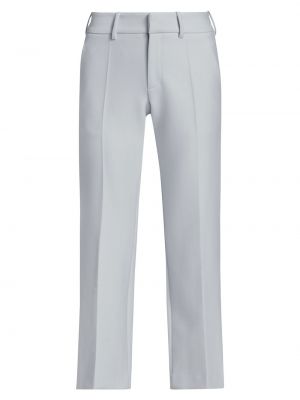 Укороченные брюки из эластичной шерсти Brandon Maxwell синий