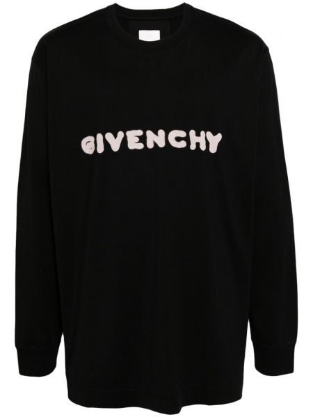 Painettu puuvilla t-paita Givenchy musta