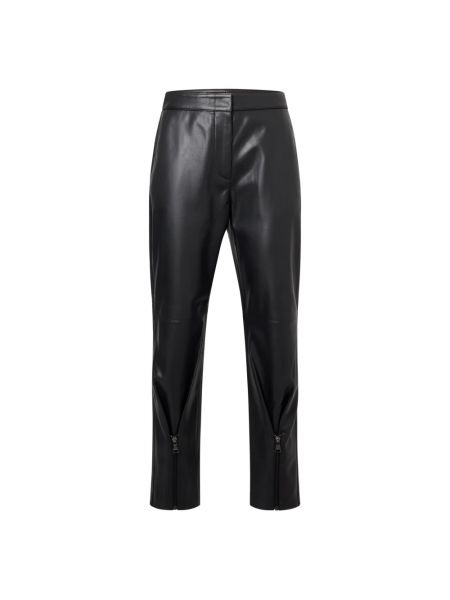 Spodnie ze skóry ekologicznej Karl Lagerfeld czarne