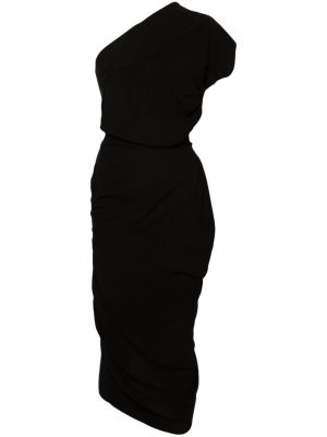 Коктейлна рокля с драперии Vivienne Westwood черно