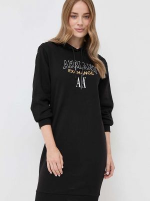 Мини рокля Armani Exchange черно