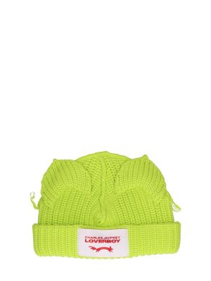 Cappello di cotone chunky Charles Jeffrey Loverboy verde