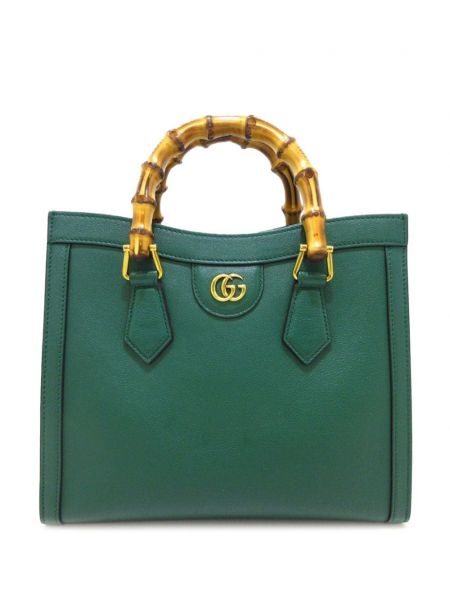 Bambusová taška na tašku Gucci Pre-owned zelená