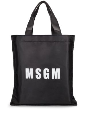 Shopper kabelka z nylonu Msgm černá