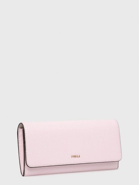 Шкіряний гаманець Furla, рожевий