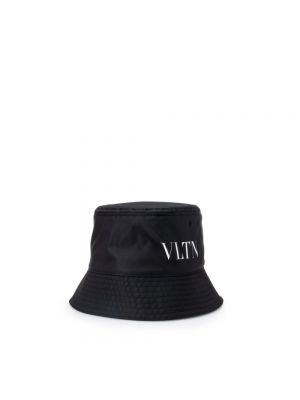 Nylonowa czapka z nadrukiem dwustronna Valentino czarna