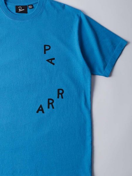 Koszulka bawełniana z nadrukiem By Parra niebieska