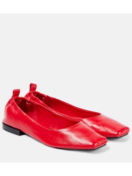 Bőr balerina cipők Souliers Martinez piros