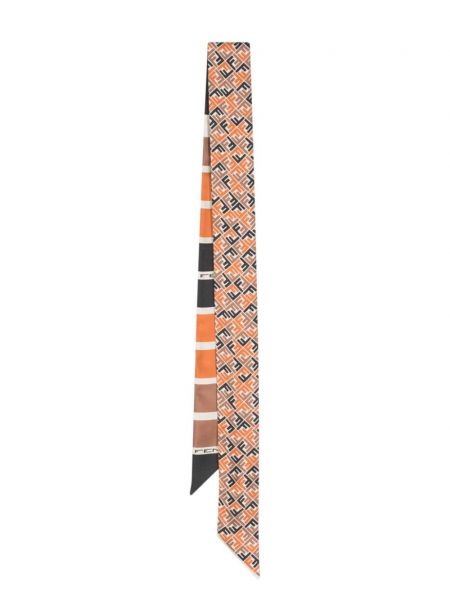 Κασκόλ με σχέδιο Fendi πορτοκαλί