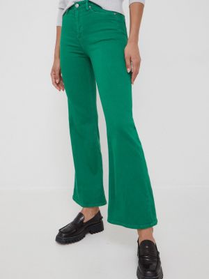 Дънки с висока талия Pepe Jeans зелено