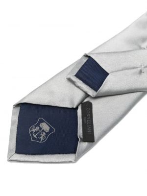 Saténová kravata Corneliani šedá